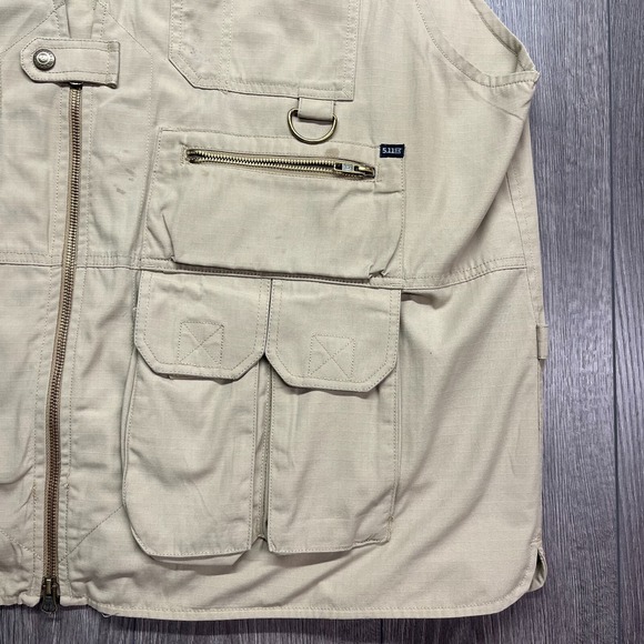 511 Tactical Mens Hunting Fishing Vest size XXXL 17 Pockets Full Zip 3XL - Picture 5 of 11